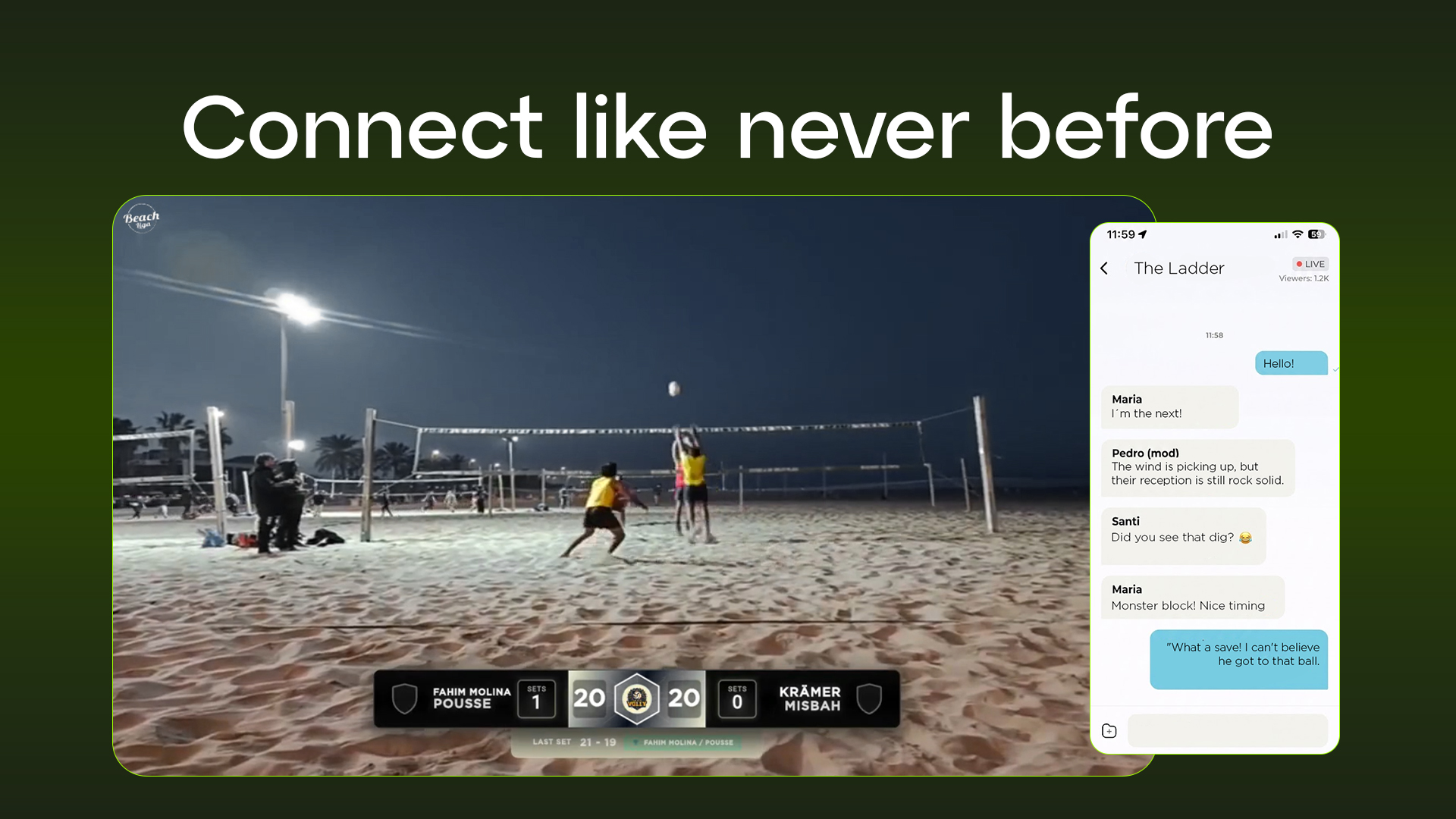 Revel streaming interface with live chat and voice chat on desktop